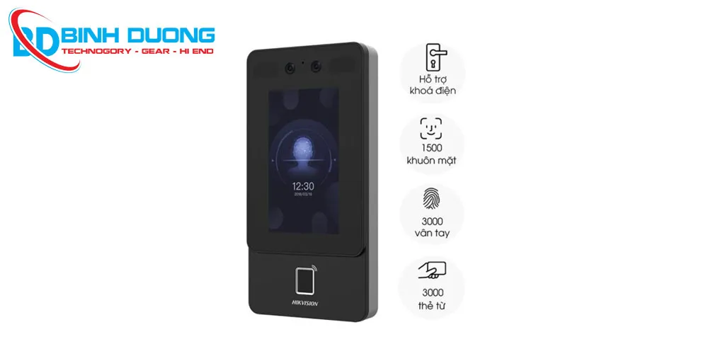 Máy Chấm Công, Kiểm Soát Ra Vào Nhận Diện Khuôn Mặt Và Vân Tay Hikvision DS-K1T344MBFWX-E1