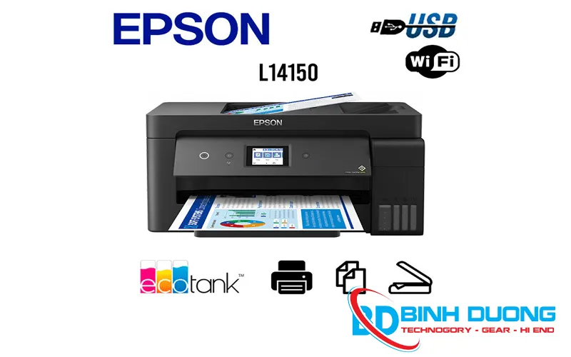 Máy in phun màu A3 đa năng Epson L14150