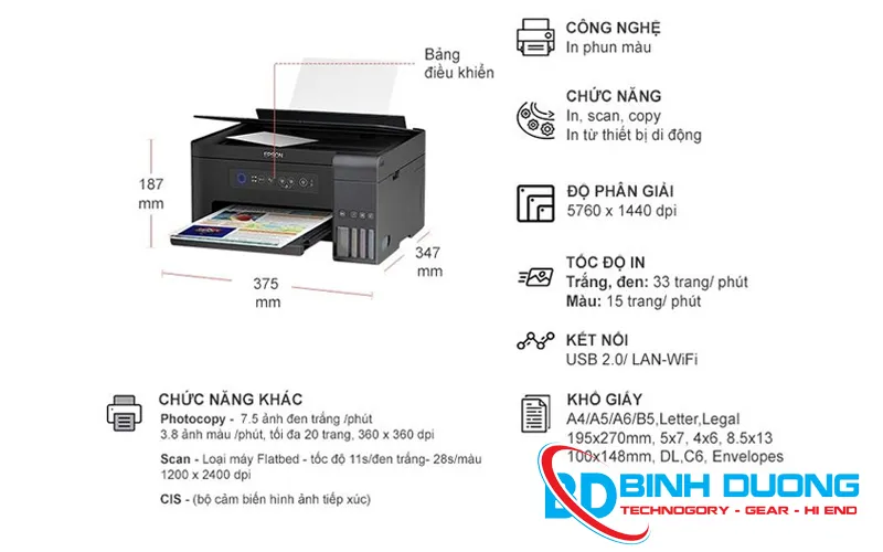 Máy in phun màu A3 đa năng Epson L14150