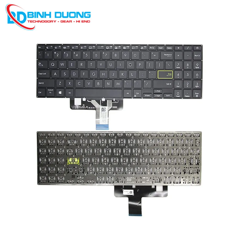 Bàn phím Asus Vivobook X521, E510, L510 đen zin - Hình ảnh thực tế Mua Bàn phím Asus Vivobook X521, E510, L510 đen zin chính hãng tại Bình Dương Computer Store