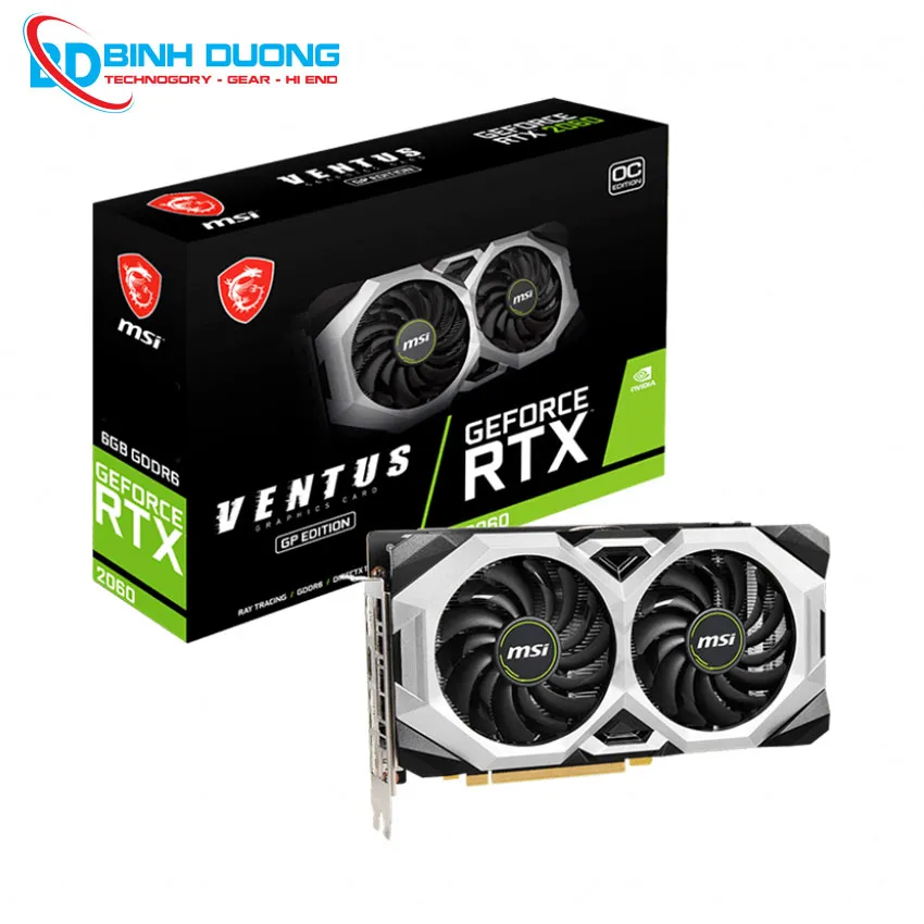 Card màn hình VGA RTX2060 6G MSI Ventus x1