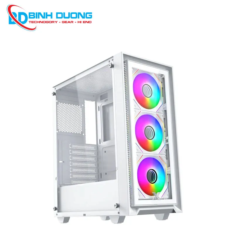 Case Xigmatek FLY II ARTIC 3GF (EN44670) - GAMING ATX, KÈM 03 FAN XIGMATEK G20F - Màu trắng