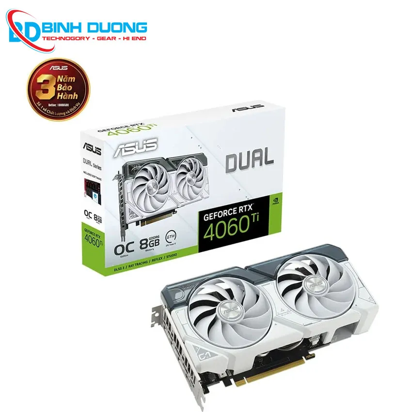 VGA Asus DUAL RTX 4060 Ti OC 8GB WHITE