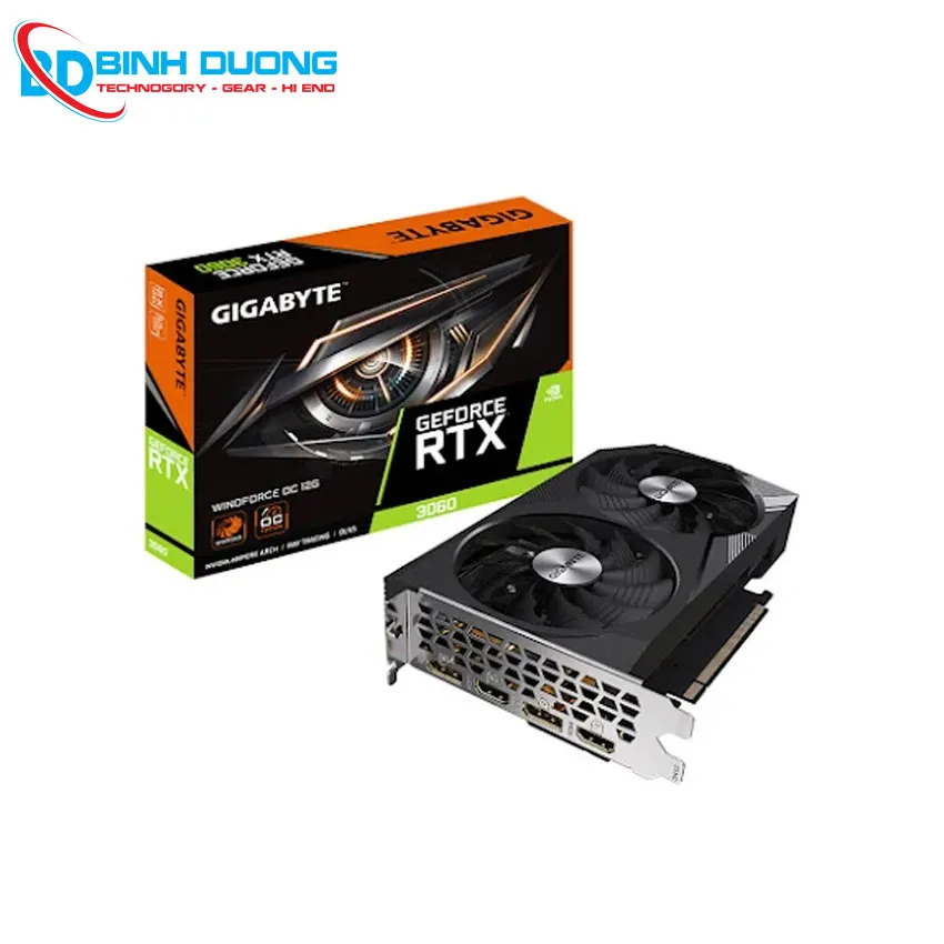 VGA Gigabyte GeForce RTX 3060 WINDFORCE OC 12GB (N3060WF2OC -12GD)
