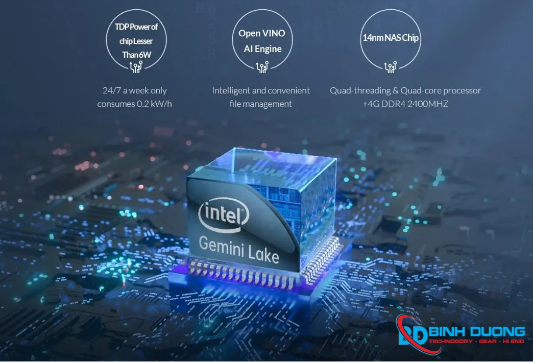 Hiệu năng mạnh mẽ với sức mạnh từ Intel