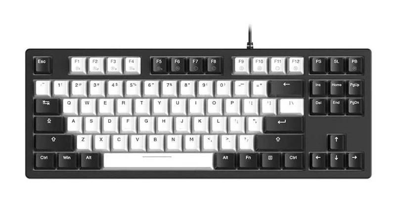 Bàn phím cơ DareU EK87 V2 White Black PBT Dream switch