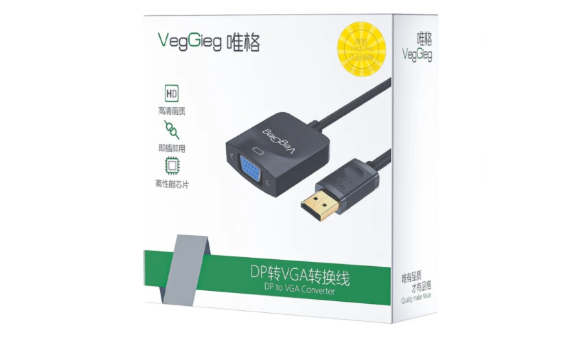 Cáp chuyển DisplayPort to VGA VEGGIEG V-Z615