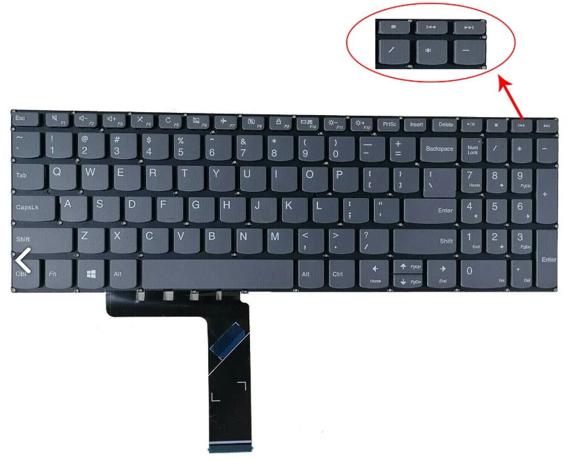 Bàn phím laptop Lenovo Ideapad 320-15IKB không nút nguồn