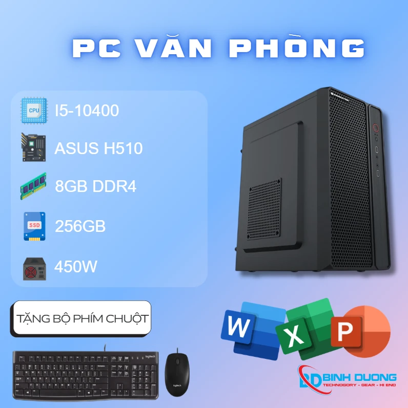 Bộ máy tinh văn phòng i5 10400/ RAM 8GB/ SSD 256GB