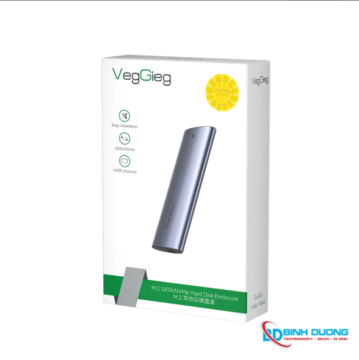 BOX Ổ CỨNG VEGGIEG V-GM03 Gắn SSD M2 SATA/ VÀ M2 NVMe - Chi tiết 2
