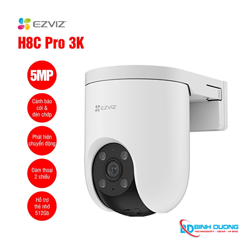 Camera Quay 360 Ngoài Trời Ezviz H8C Pro 3K (5MP)
