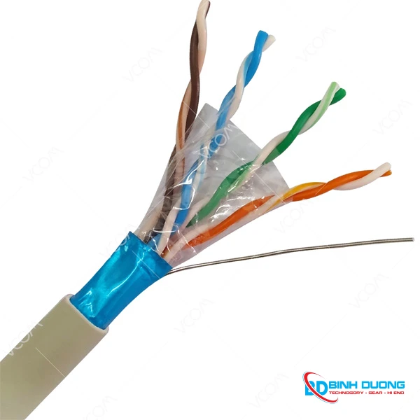 Cáp mạng Cat5E FTP Vcom 24AWG 4PRS – PVC