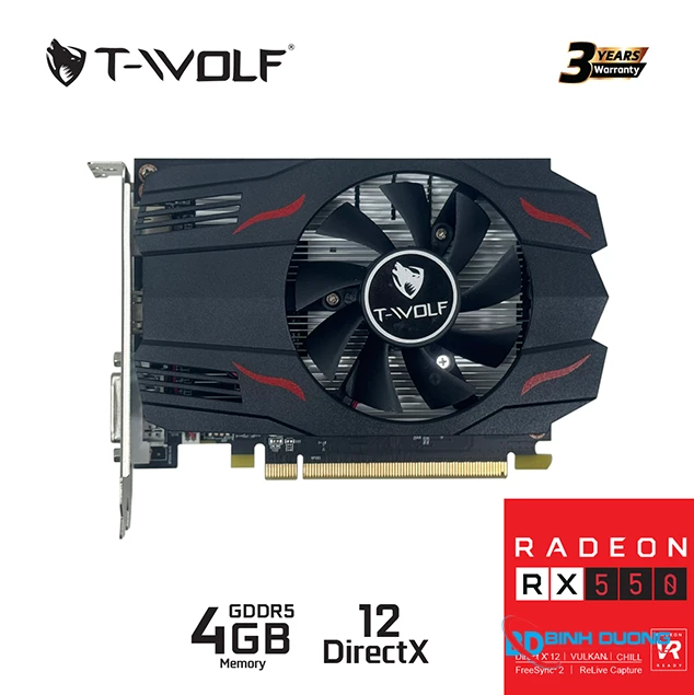 Card màn hình T-WOLF RX 550 4GB GDDR5 - Chi tiết 3