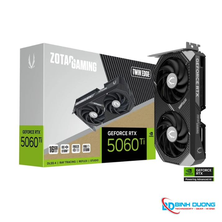 Card màn hình Zotac GeForce RTX 5060 Ti 16GB Twin Edge OC