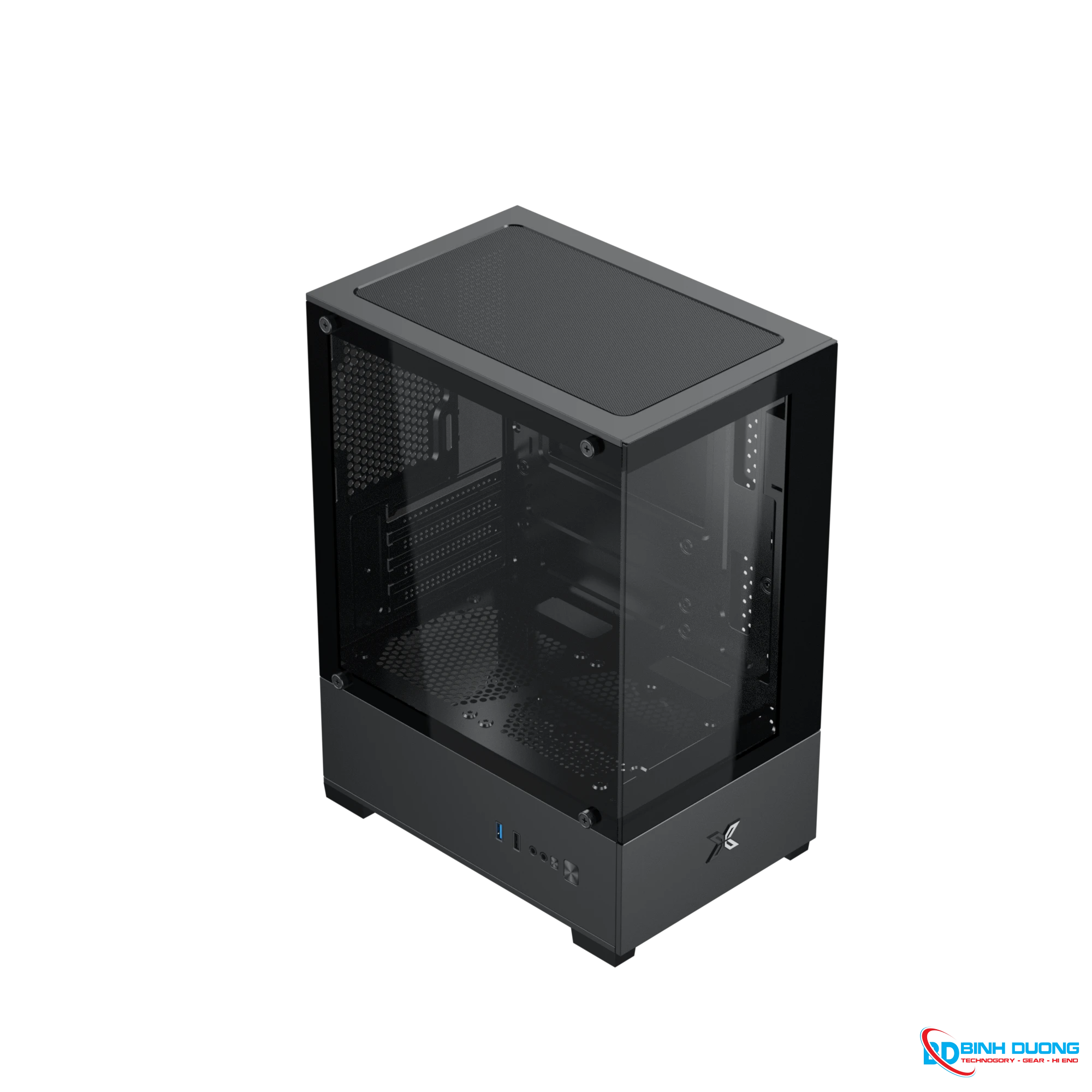 Case Xigmatek View III (No Fan)_EN90519 (M-ATX, Case kính, Màu đen) - Chi tiết 5