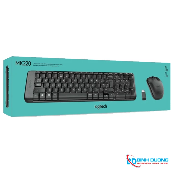 Combo bàn phím + Chuột không dây Logitech MK220