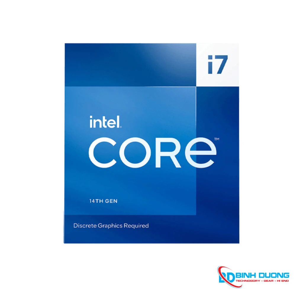 CPU Intel Core i7 14700F BOX chính hãng (Intel LGA1700 - 20 Core - 28 Thread - Base 2.1Ghz - Turbo 5.4Ghz - Cache 33MB)