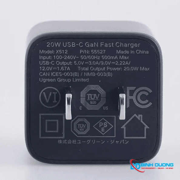 Củ sạc nhanh GaN Nexode Mini 20W cổng USB Type-C Ugreen 55527/X512 - Chi tiết 2