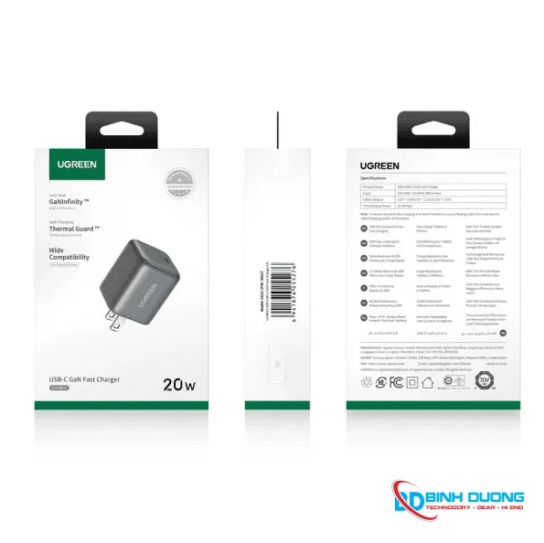 Củ sạc nhanh GaN Nexode Mini 20W cổng USB Type-C Ugreen 55527/X512 - Chi tiết 4