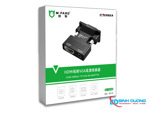 Đầu Chuyển HDMI Ra VGA Có Audio M-Pard MD110 - Hình ảnh thực tế Mua Đầu Chuyển HDMI Ra VGA Có Audio M-Pard MD110 chính hãng tại Bình Dương Computer Store
