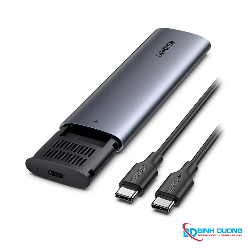 Hộp đựng ổ cứng Ugreen M2 kết nối Sata M2 NGFF to M.2 M-Key (10902)