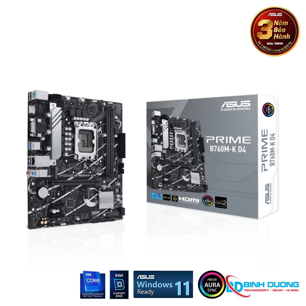 Mainboard Asus B760M-K DDR4 ( VGA + HDMI )
