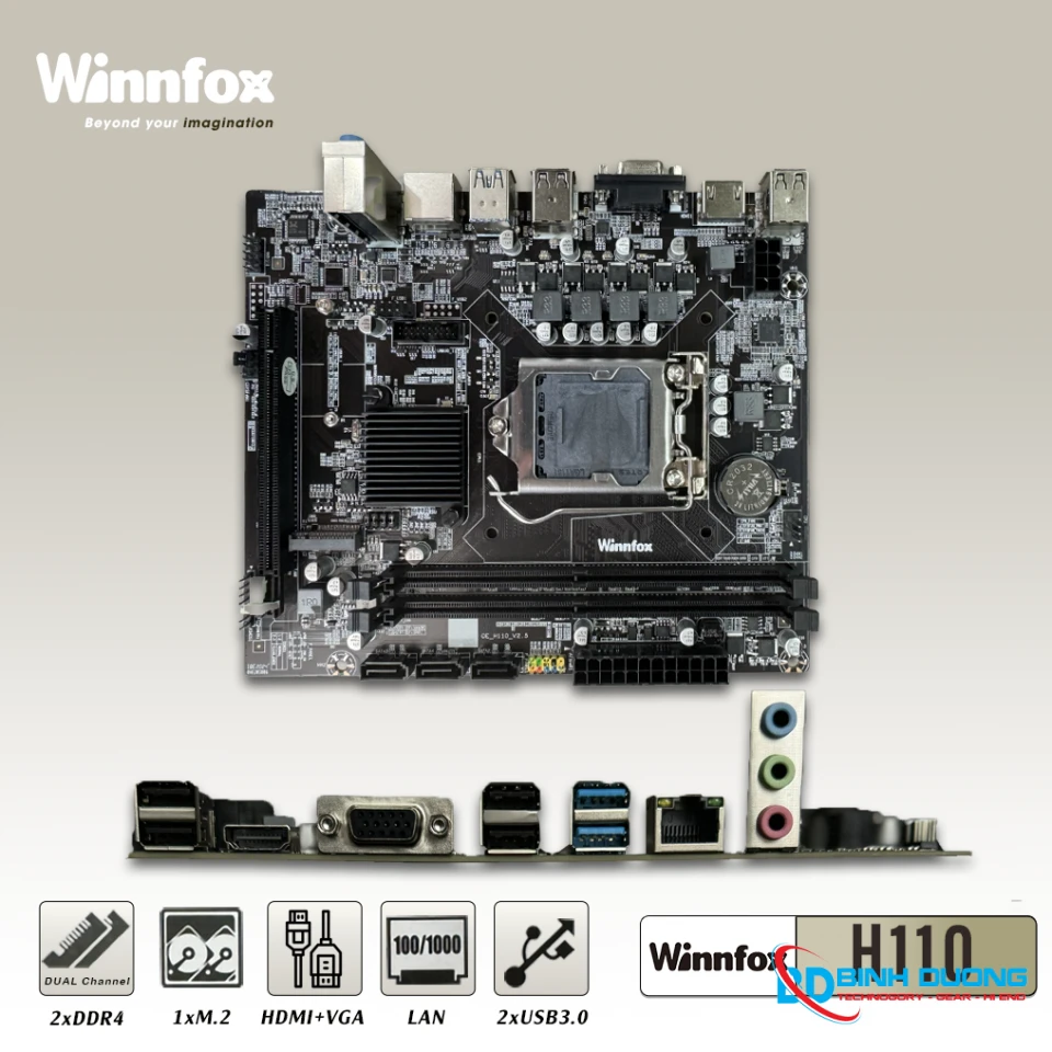 Bộ máy tính văn phòng i3 6100 ( Ram 8G / SSD 256G / PW550 / LCD 25inch) - Chi tiết 4