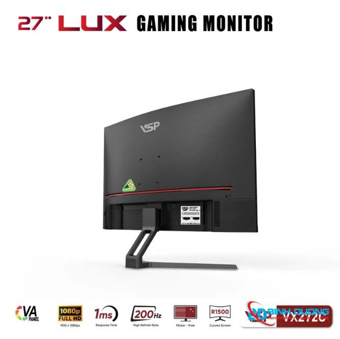 Màn hình cong VSP VX272C (27inch / VA / FHD / 200Hz / 1ms / Freesync) - Chi tiết 4