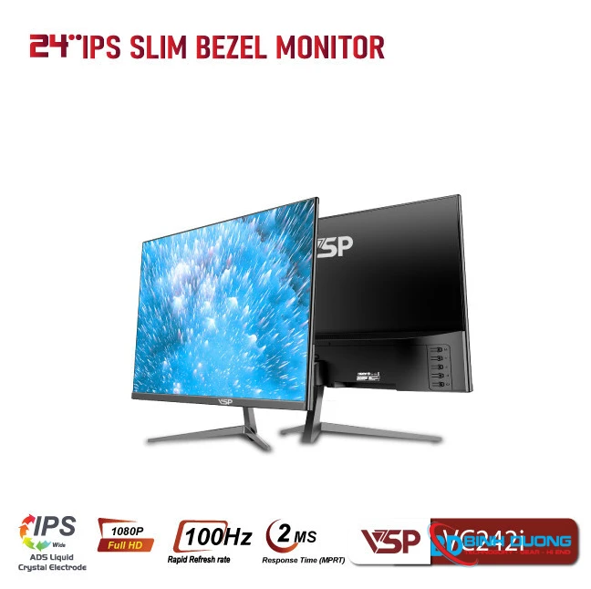 Màn Hình VSP VC242i Đen (24 inch / FHD / IPS / 100Hz / 2ms) - Chi tiết 4