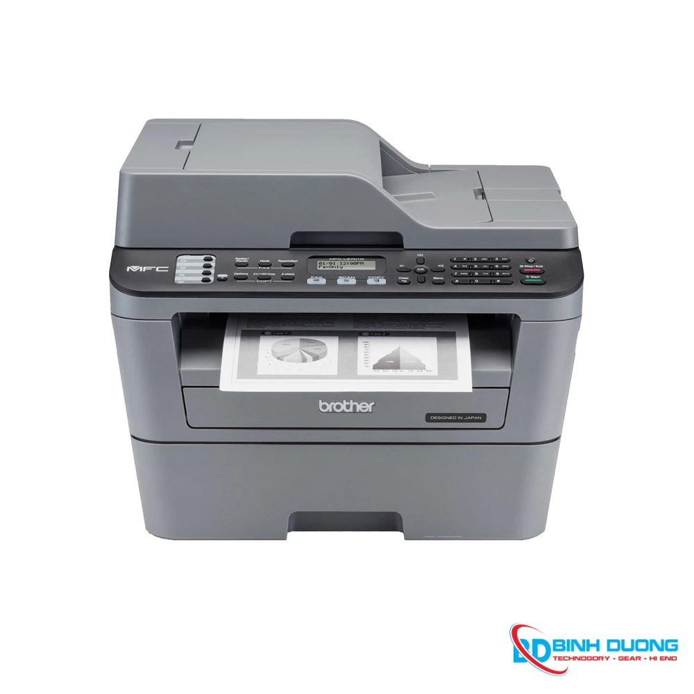Máy in Laser đen trắng đa năng Brother MFC-L2701D (In đảo mặt, Scan ADF 1 mặt, Copy, A4, USB) - Chi tiết 2