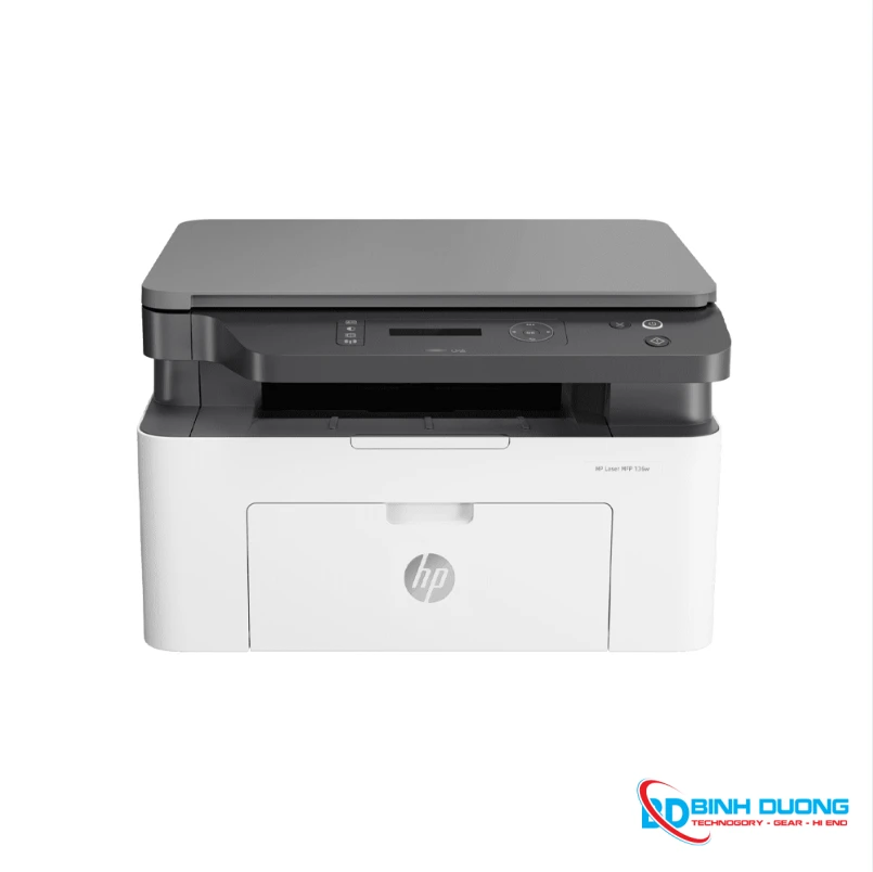 Máy in laser đen trắng đa năng HP Laser MFP 136w 4ZB86A (In| Copy| Scan| A4| A5| USB| WIFI)