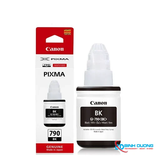 Mực In Canon GI-790 (790) BK - chính hãng - Hình ảnh thực tế Mua Mực In Canon GI-790 (790) BK - chính hãng chính hãng tại Bình Dương Computer Store