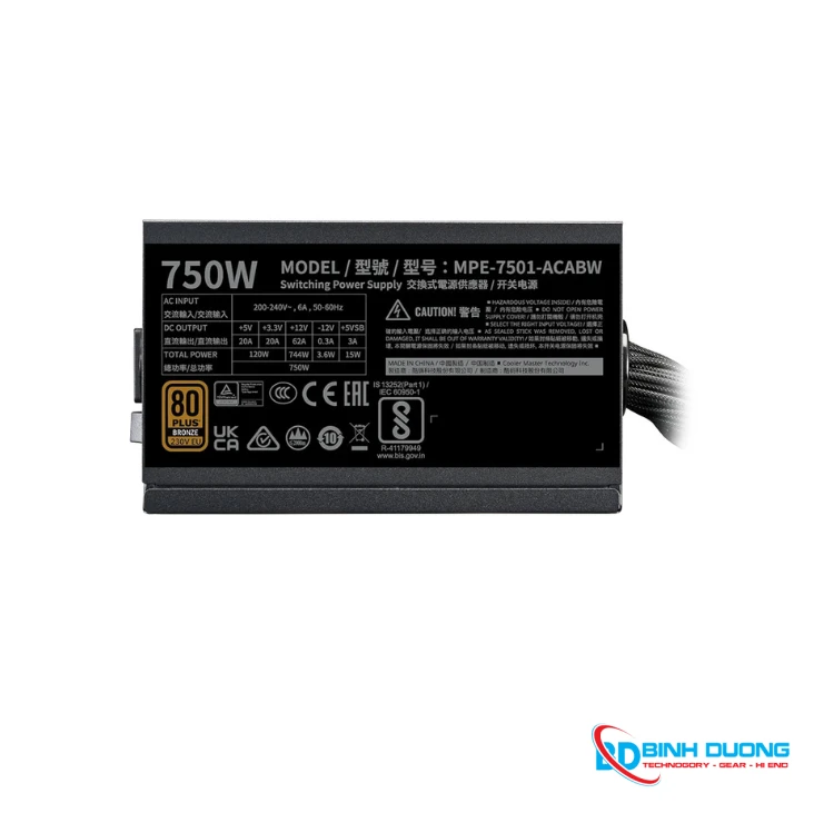 Nguồn Cooler Master NWE Bronze 750W V3 80 Plus - Chi tiết 3