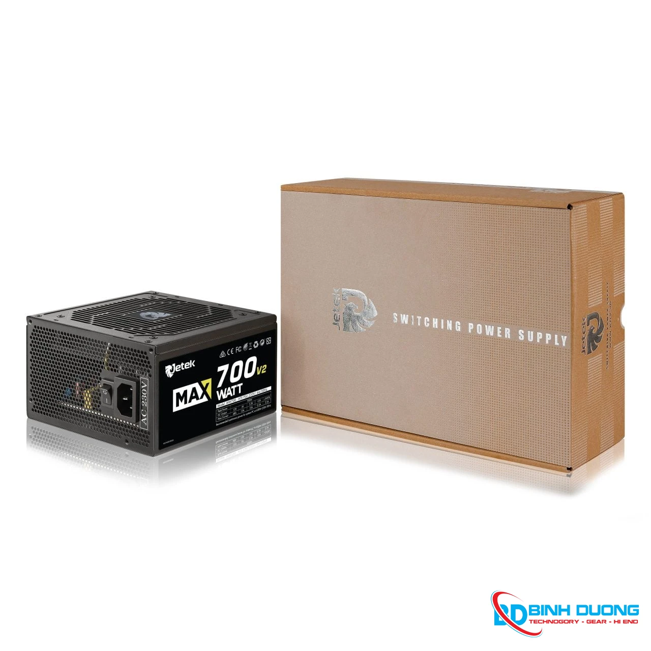 Nguồn máy tính Jetek 700W (V2) - Hình ảnh thực tế Mua Nguồn máy tính Jetek 700W (V2) chính hãng tại Bình Dương Computer Store