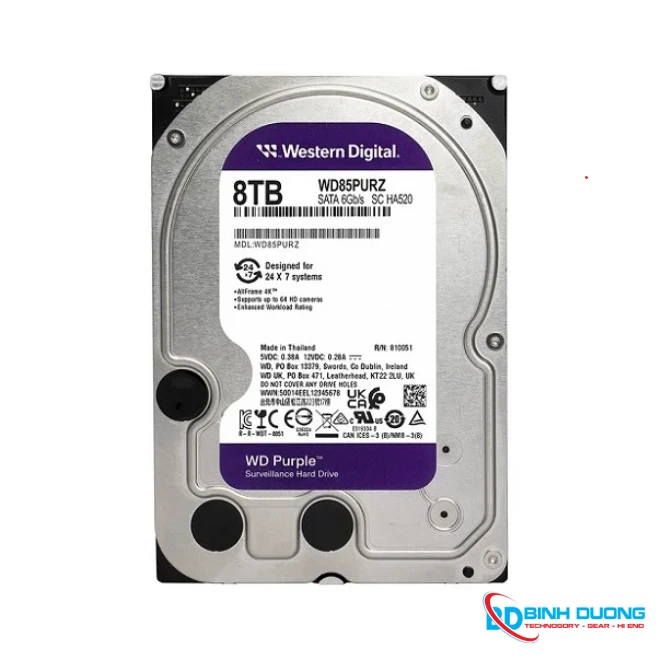 Ổ Cứng HDD Western Digital Purple 8TB 256MB Cache WD85PURZ