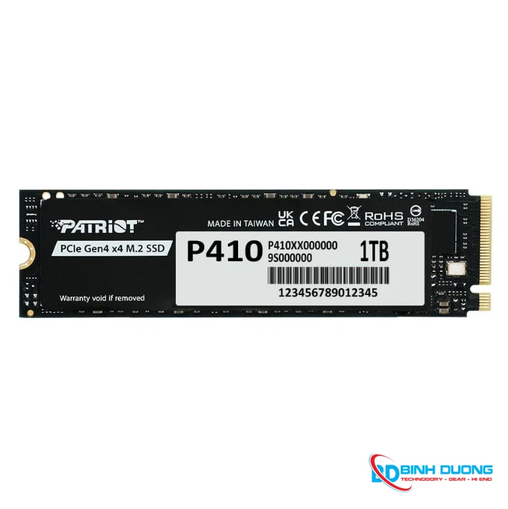 Ổ cứng SSD Patriot P410 1TB | PCIe Gen4 x4 NVMe, M.2 2280 (P410P1TBM28H)