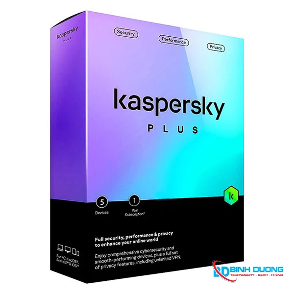 Phần mềm diệt virus Kaspersky Plus (10 thiết bị/ năm)