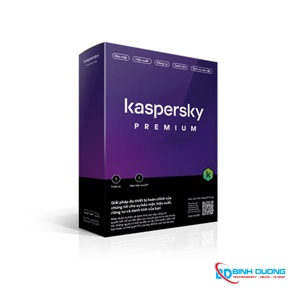 Phần Mềm Diệt Virus Kaspersky Premium (1 Thiết Bị - 1 Năm)