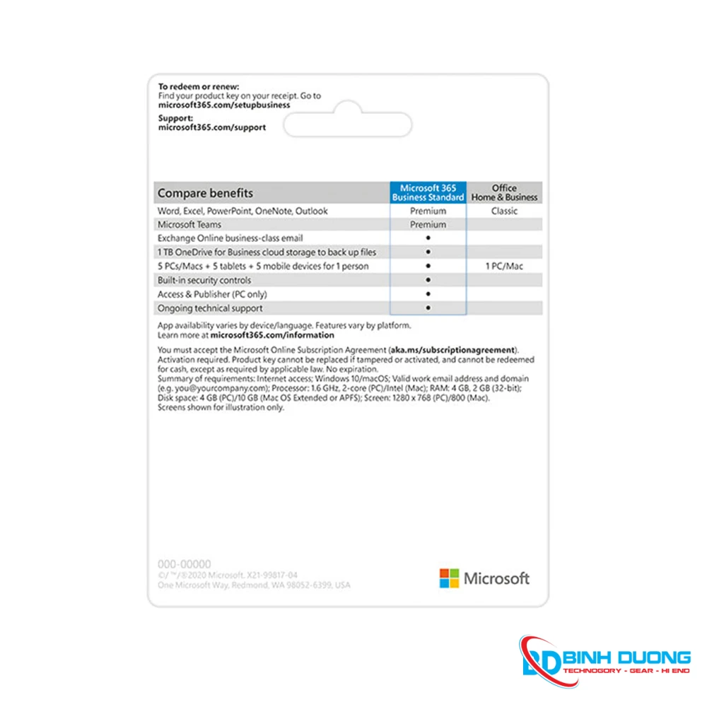 Phần mềm Office Microsoft 365 Business Standard (1 User/ 12 tháng) - Chi tiết 1