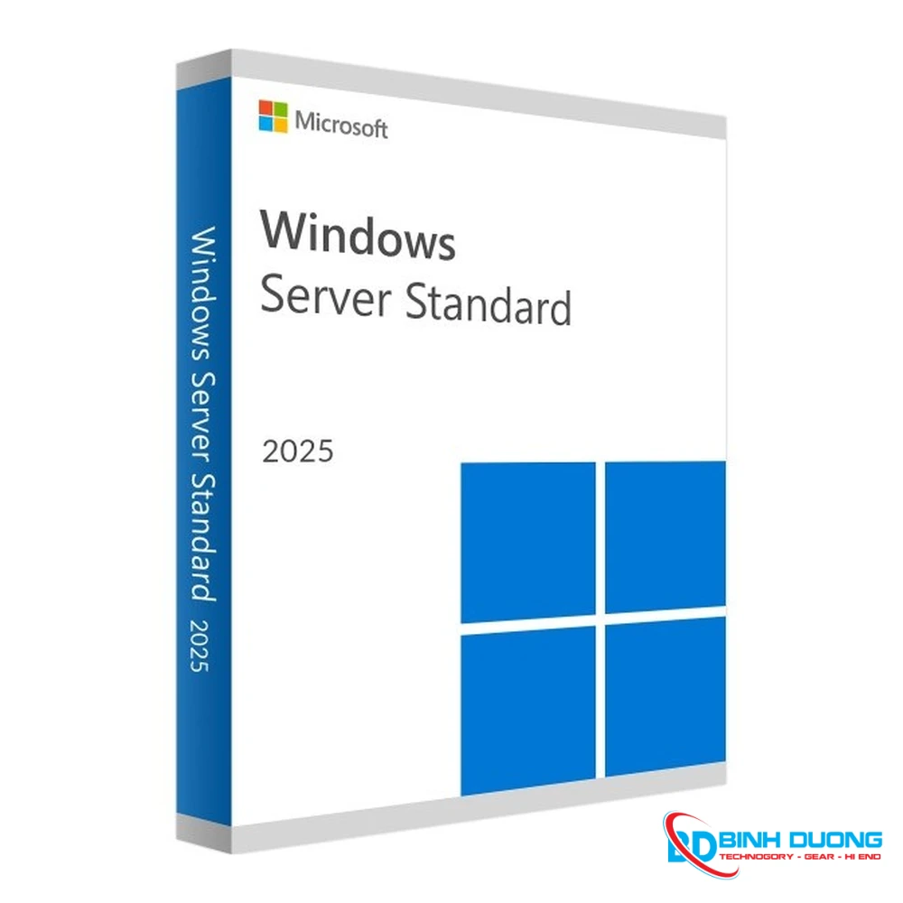 Phần mềm Windows Svr Std 2025 64Bit English 1pk DSP OEI DVD 16 Core EP2-25187