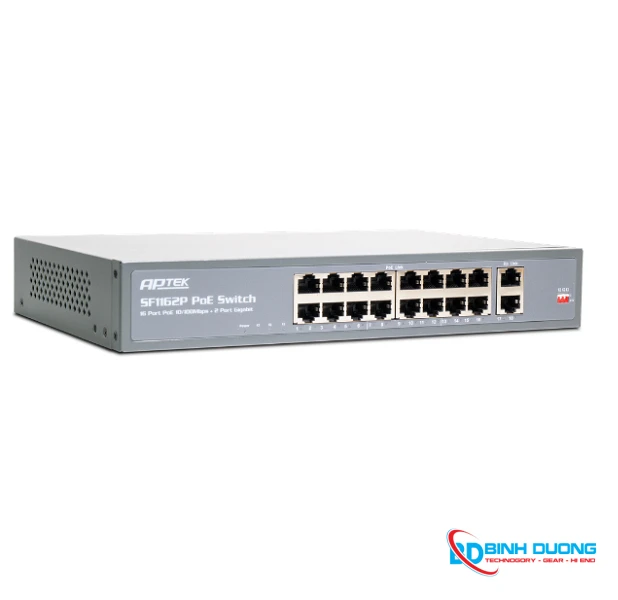 Switch POE Aptek SF1162P 16 Port(100MB)+2 Port 1GB - Chi tiết 2