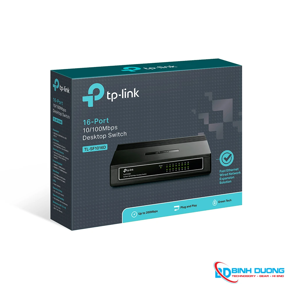 Switch TP-Link TL-SF1016D 16 port 100MB hộp nhựa - Chi tiết 4