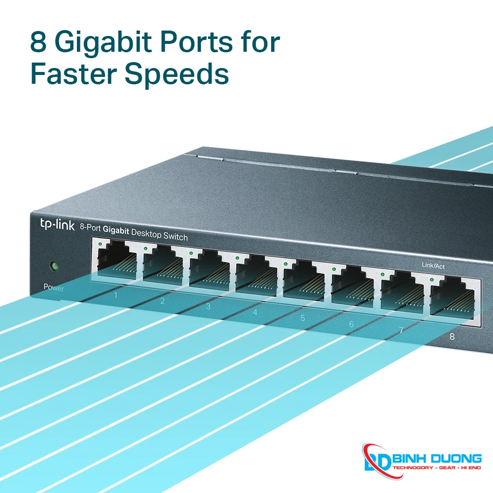 Switch Tp-Link TL-SG108 8 Port 1Gb Gigabit Hộp Sắt - Chi tiết 4
