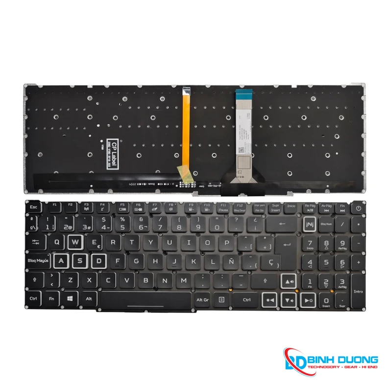 Bàn phím laptop Acer AN515-54 LED Trắng