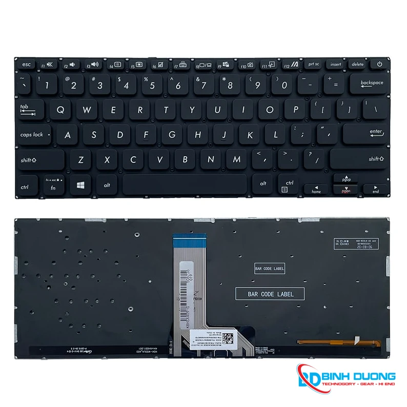 Thay bàn phím laptop Asus Vivobook 14 X412 X412F X412U A412 A412F (Đen)