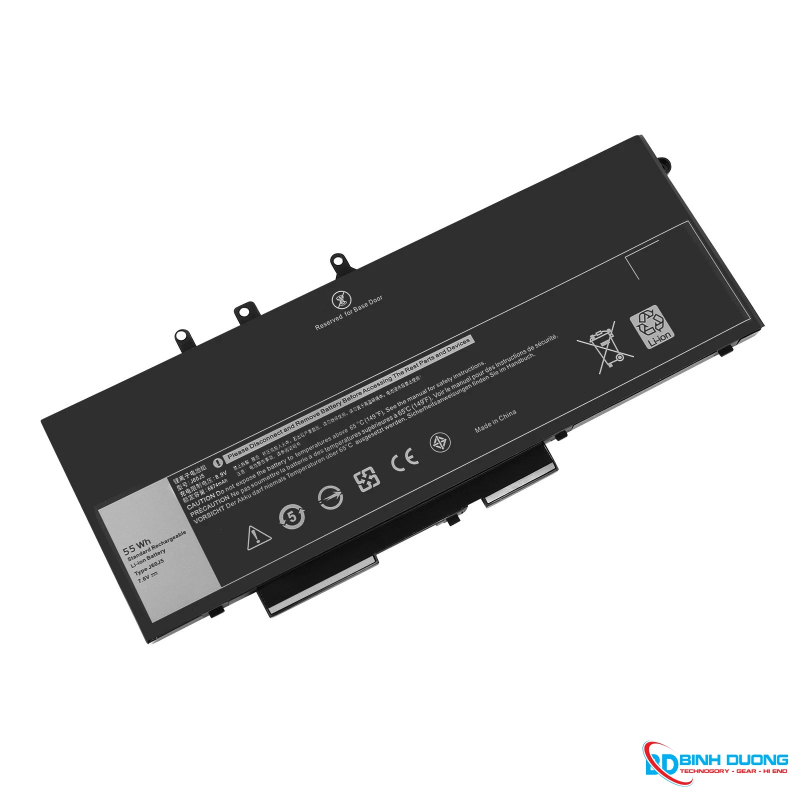 Thay Pin laptop Dell Latitude E7270, E7470, J60J5 (55 Wh/ 4 cell) - Chi tiết 2