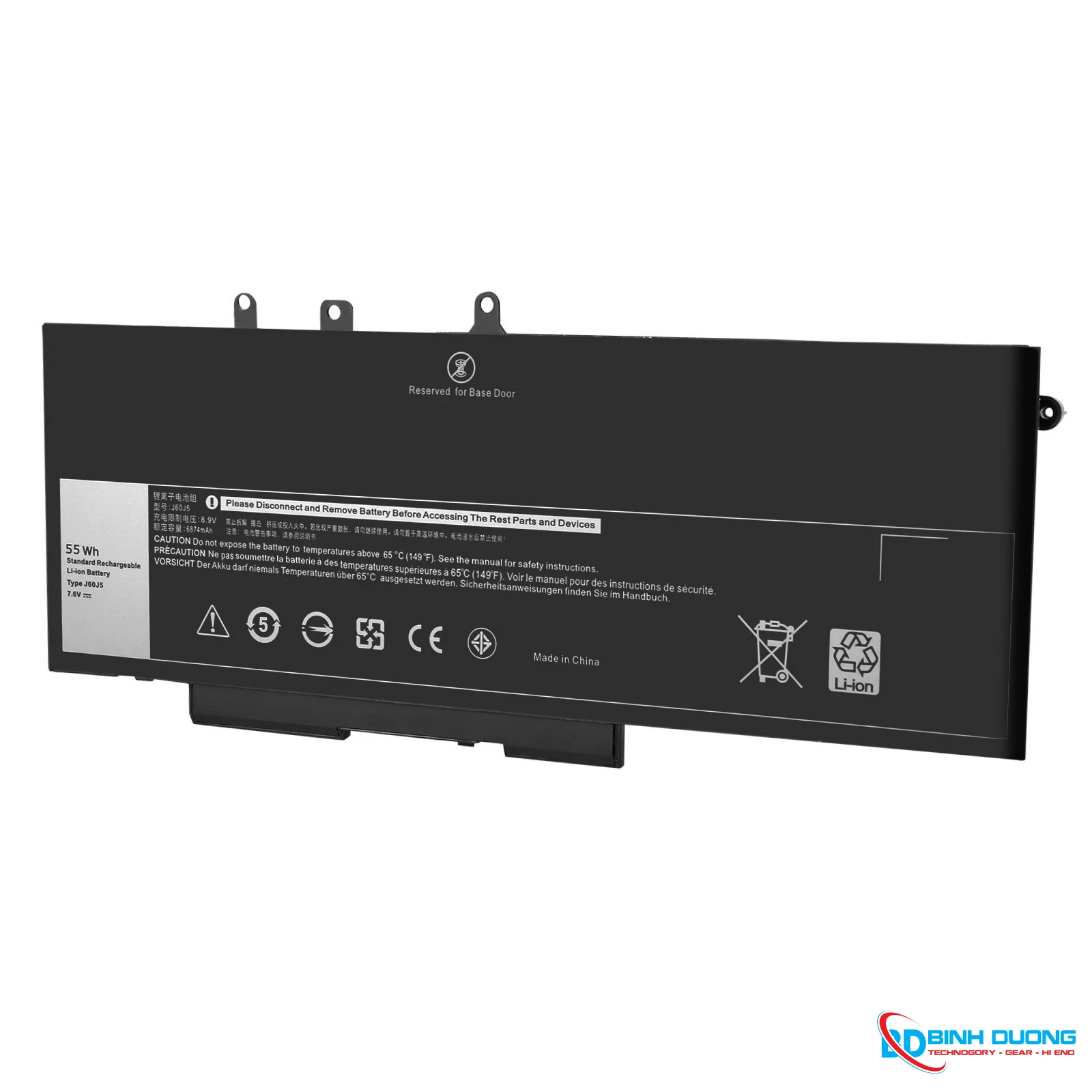 Thay Pin laptop Dell Latitude E7270, E7470, J60J5 (55 Wh/ 4 cell) - Chi tiết 3