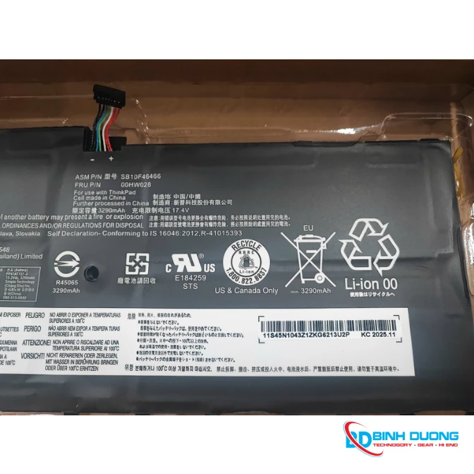 Pin Laptop LENOVO X1 GEN 4 00HW028 01A438 01AV439 52Wh Zin - Chi tiết 2