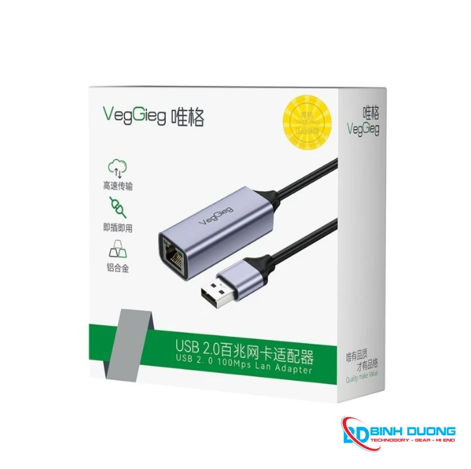 USB 2.0 RA LAN VEGGIEG V-K307 100MB (USB TO LAN)