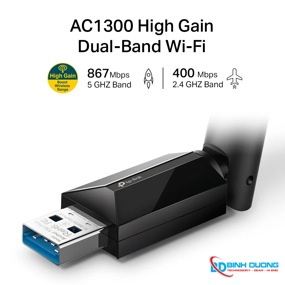 USB Wi-Fi TPLINK Băng Tần Kép AC1300 Archer T3U Plus - Chi tiết 1